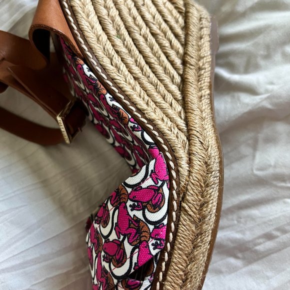 Tory Burch Lily Pad Wedge Espadrilles Sandals - Picture 8 of 8